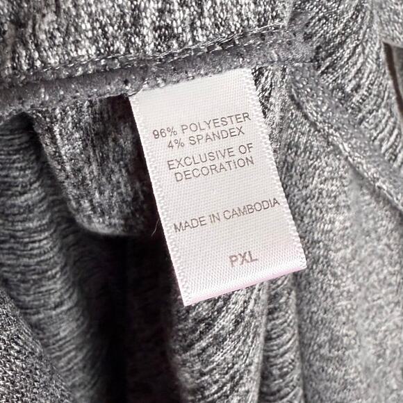 Cuddl Duds Seriously Soft Three Button Front Cardigan Size PXL Heathered Gray - Picture 8 of 10